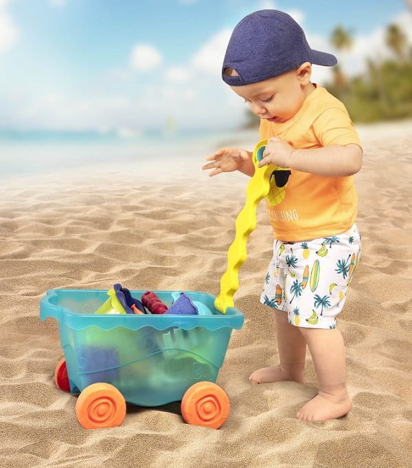 Wavey – Wagon – wózek – wagonik z akcesoriami do piasku / B.Toys