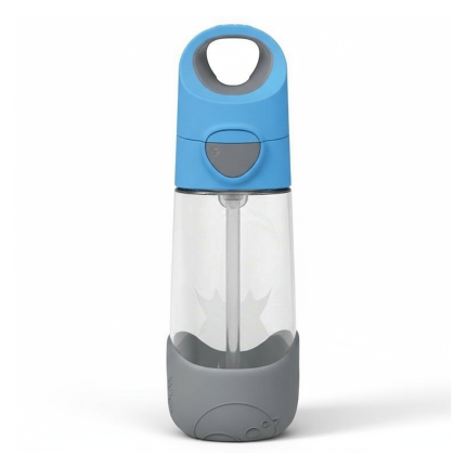 Tritanowa butelka ze słomką Blue Slate / b.box