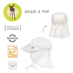 Czapka przeciwsłoneczna z daszkiem i osłoną karku UV80 Splash & Fun Fale nature / Lassig