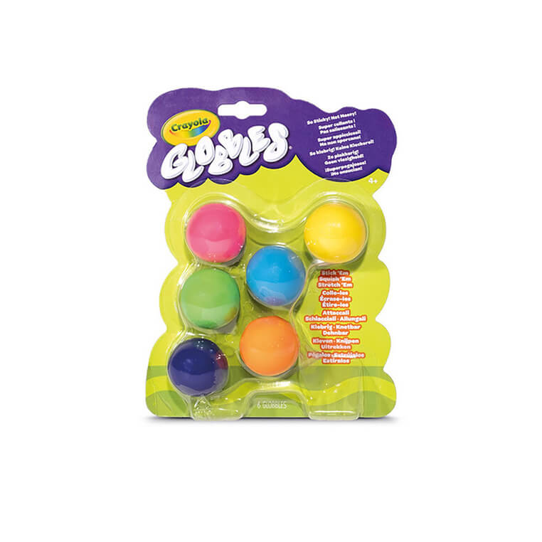 Kulki gniotki antystresowe do rzucania niebrudzące Globbles 6szt. 3+ / Crayola