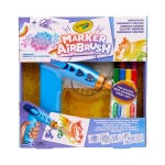 Aerograf dla dzieci airbrush, 5 szablonów i 8 zmywalnych flamastrów 6+ / Crayola