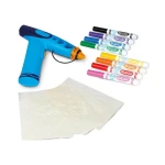 Aerograf dla dzieci airbrush, 5 szablonów i 8 zmywalnych flamastrów 6+ / Crayola