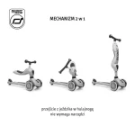 USZKODZONE OPAKOWANIE: Highwaykick1 Push and Go 2w1 Jeździk i hulajnoga z rączką do prowadzenia 1-5 lat Steel / Scootandride