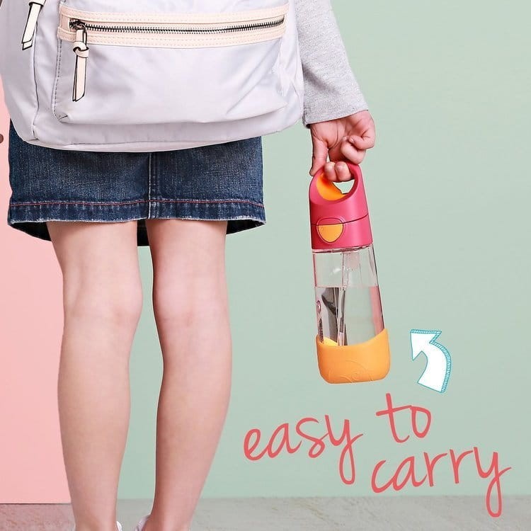 Tritanowa butelka ze słomką 450ml Indigo Rose / b.box