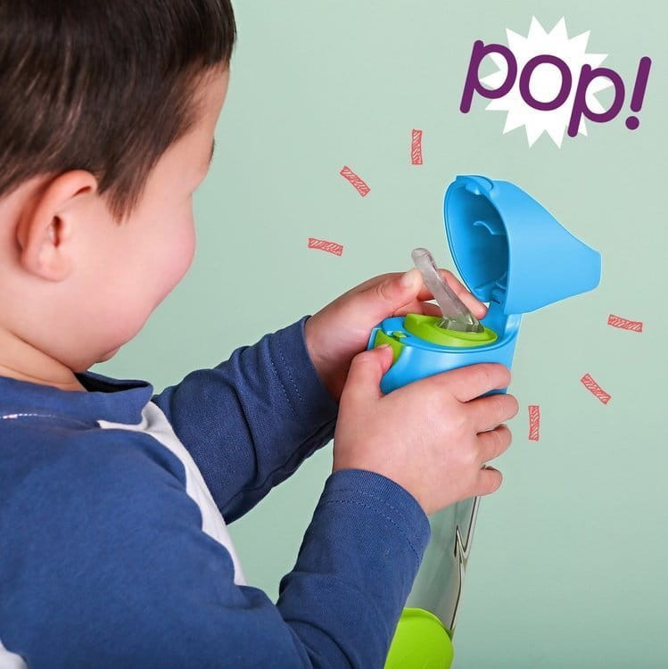 Tritanowa butelka ze słomką 450ml Indigo Rose / b.box