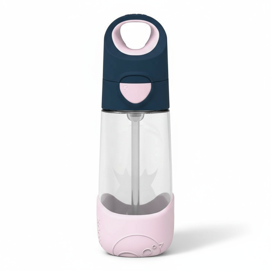 Tritanowa butelka ze słomką 450ml Indigo Rose / b.box