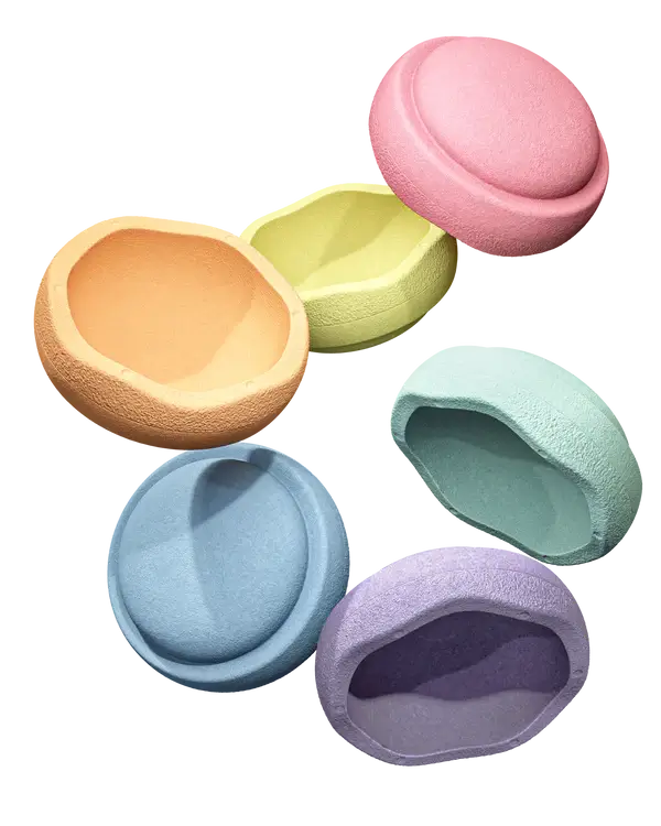 Zestaw do balansowania Stapelstein® Original - Rainbow Pastel, 6el. / Stapelstein®