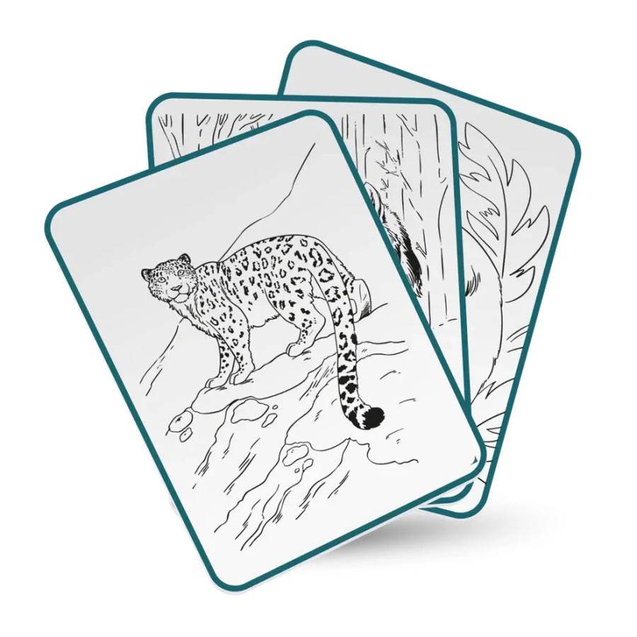 Tablet graficzny z szablonami do rysowania KIDYDRAW-PAD - Animals / Kidywolf