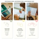 Tablet graficzny z szablonami do rysowania KIDYDRAW-PAD - Animals / Kidywolf