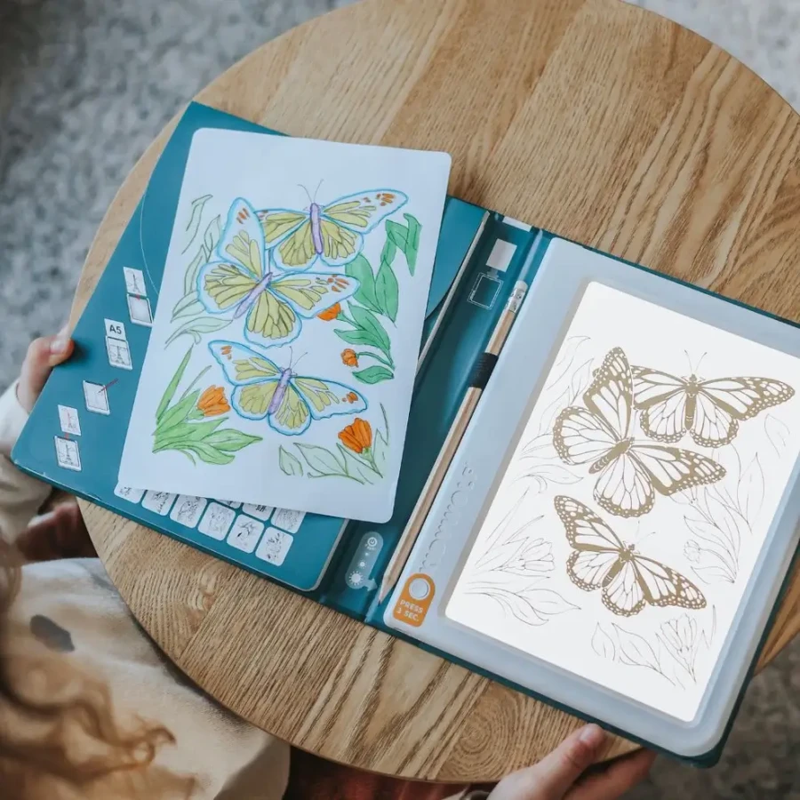 Tablet graficzny z szablonami do rysowania KIDYDRAW-PAD - Animals / Kidywolf