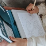 Tablet graficzny z szablonami do rysowania KIDYDRAW-PAD - Animals / Kidywolf