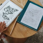 Tablet graficzny z szablonami do rysowania KIDYDRAW-PAD - Animals / Kidywolf