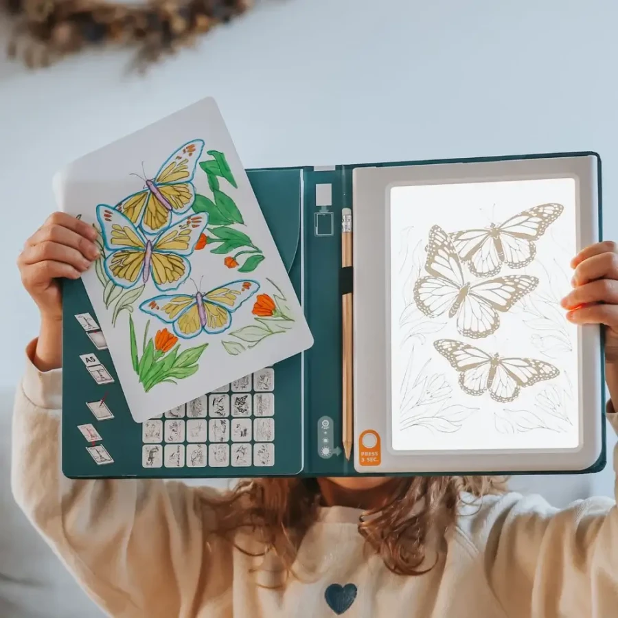Tablet graficzny z szablonami do rysowania KIDYDRAW-PAD - Animals / Kidywolf