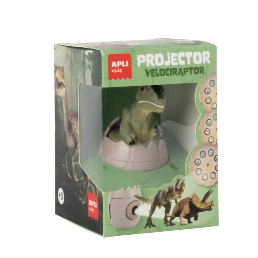 Projektor z wymiennymi dyskami - Dinozaur Velociraptor / Apli Kids
