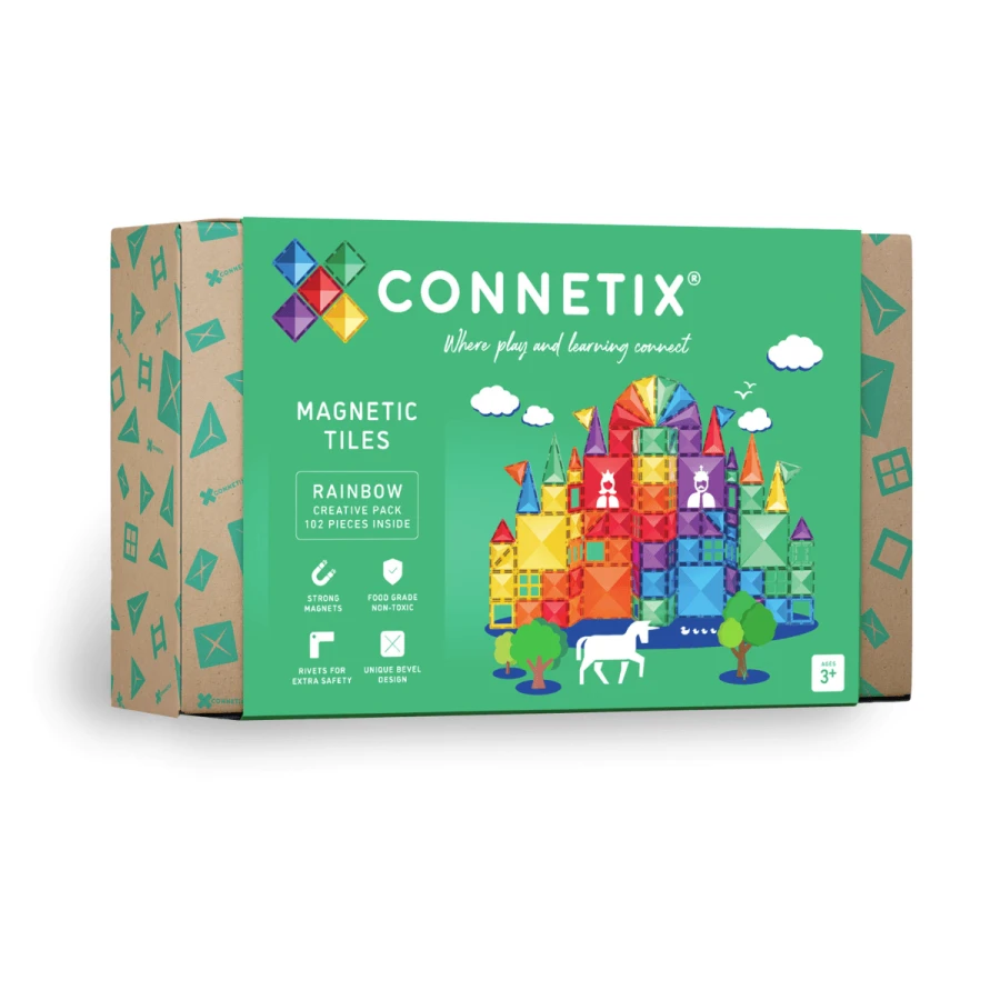 Klocki magnetyczne Rainbow Creative Pack 102 el. / Connetix