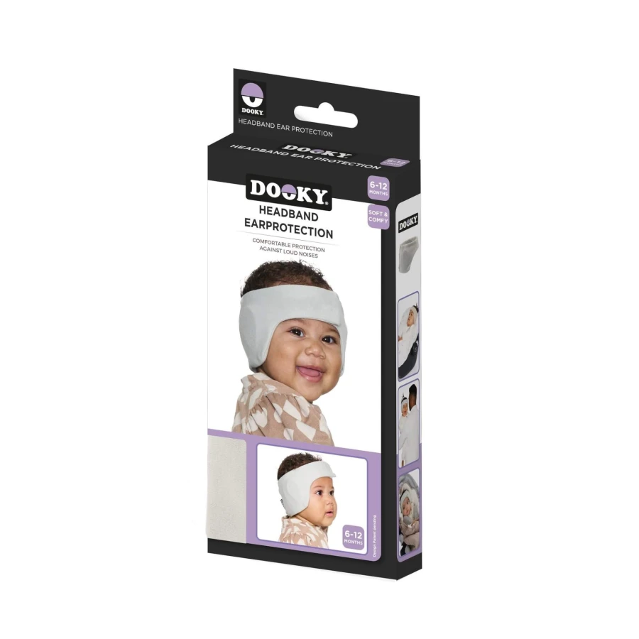 Słuchawki ochronne opaska 6-12m - Grey / Dooky