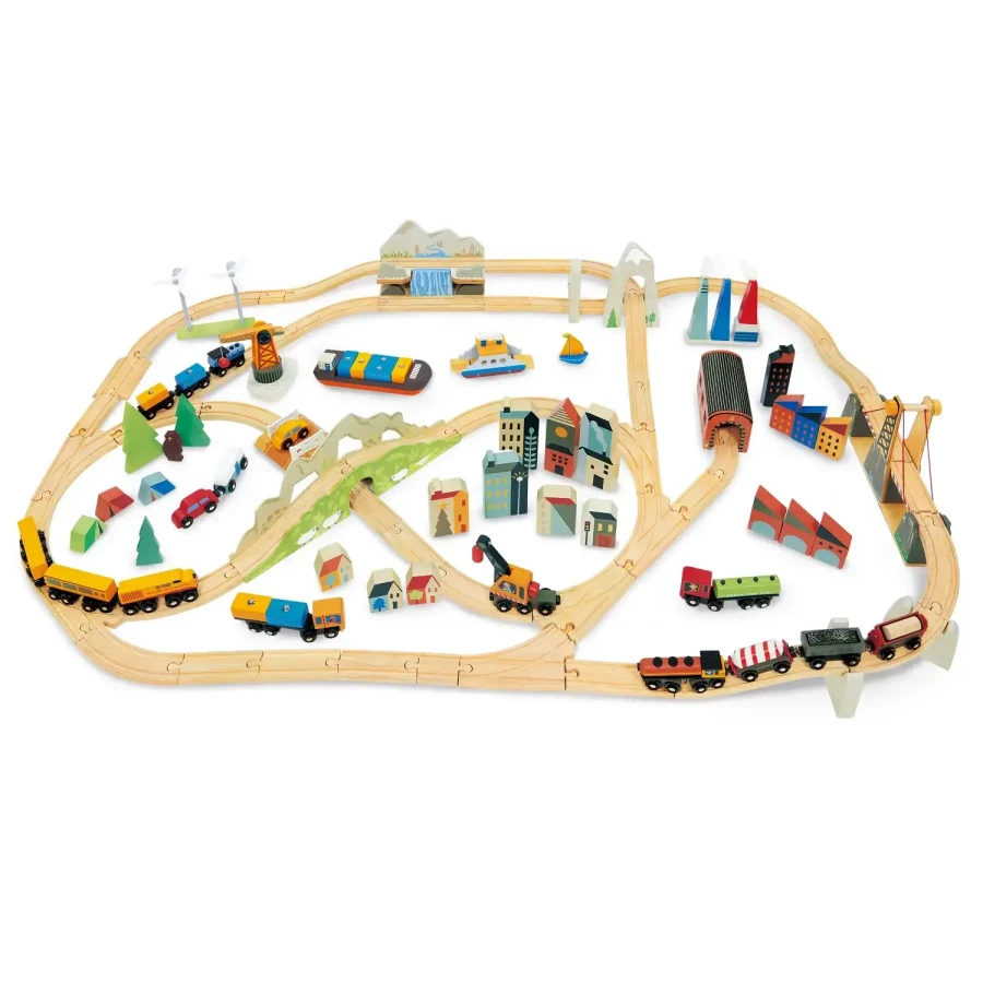 USZKODZONE OPAKOWANIE: Drewniana kolejka - Podróż po górach / Tender Leaf Toys