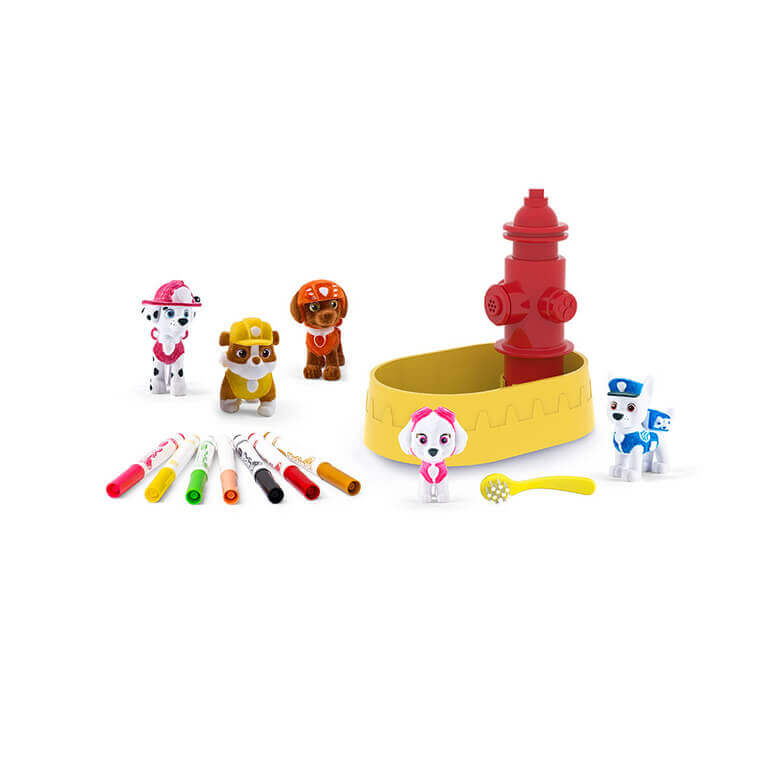 USZKODZONE OPAKOWANIE: Zestaw 5 figurek do malowania i mycia Washimals, Psi Patrol 3+ / Crayola