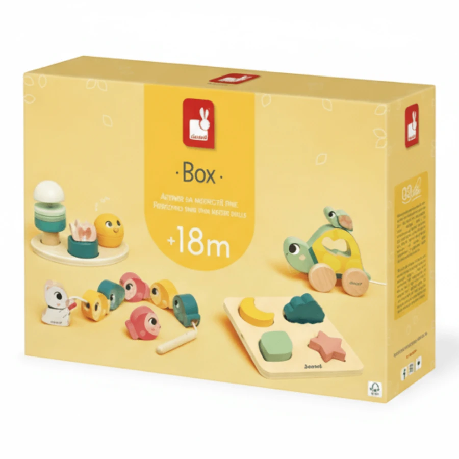 USZKODZONE OPAKOWANIE: Zestaw zabawek edukacyjnych Box 18m+ / Janod