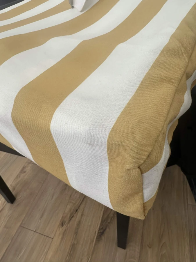 II GATUNEK: Rozkładany leżak plażowy Mustard Stripe / Sunny Life
