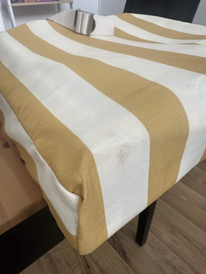 II GATUNEK: Rozkładany leżak plażowy Mustard Stripe / Sunny Life
