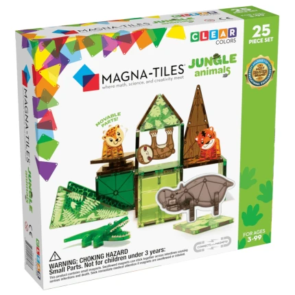 USZKODZONE OPAKOWANIE: Klocki Magnetyczne Jungle Animals 25 el. / Magna-Tiles