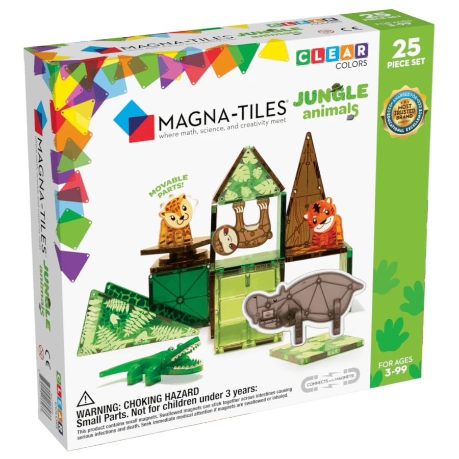 USZKODZONE OPAKOWANIE: Klocki Magnetyczne Jungle Animals 25 el. / Magna-Tiles