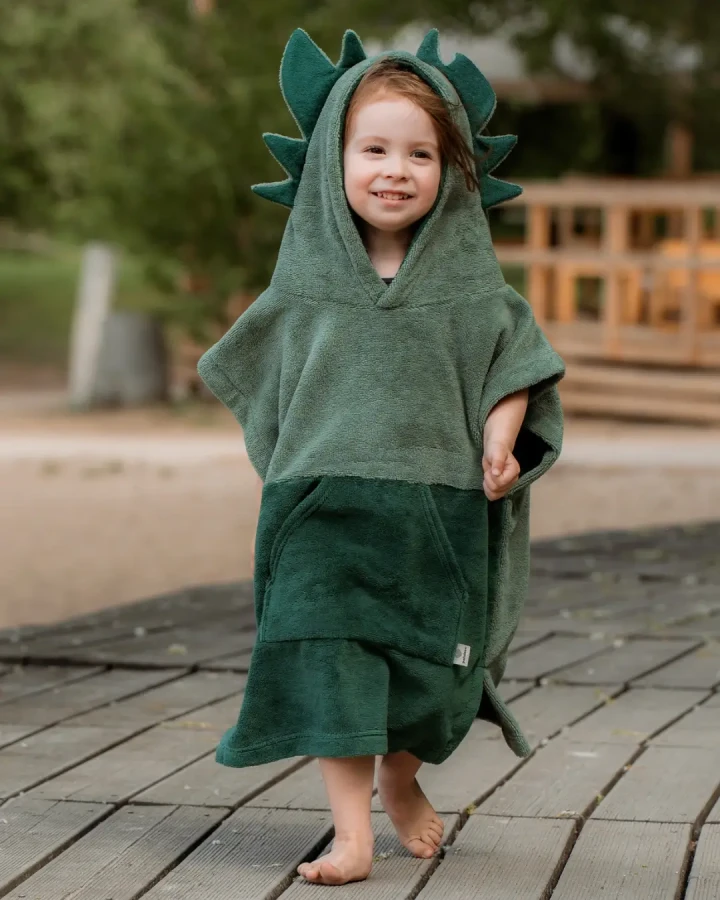 Ponczo kąpielowe Surf DRAGON - green / Patulove