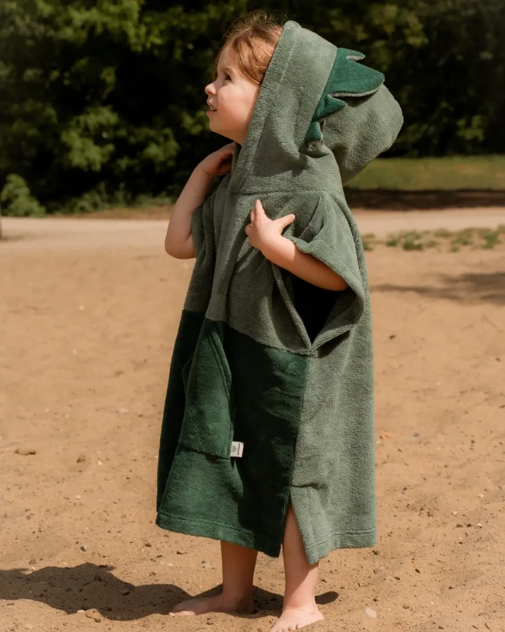 Ponczo kąpielowe Surf DRAGON - green / Patulove