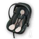 Wełniana wkładka termoregulacyjna MINI merino do fotelika 0–13 kg BEŻOWA / Patulove