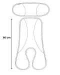 Dwuczęściowa wełniana wkładka termoregulacyjna MIDI merino do fotelika do 105 cm BEŻOWA / Patulove