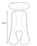 Dwuczęściowa wełniana wkładka termoregulacyjna MAXI merino do fotelika DENIM / Patulove