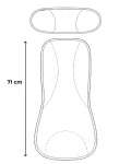Dwuczęściowa wełniana wkładka termoregulacyjna MAXI PLUS merino do fotelika (15-36 kg) DENIM / Patulove