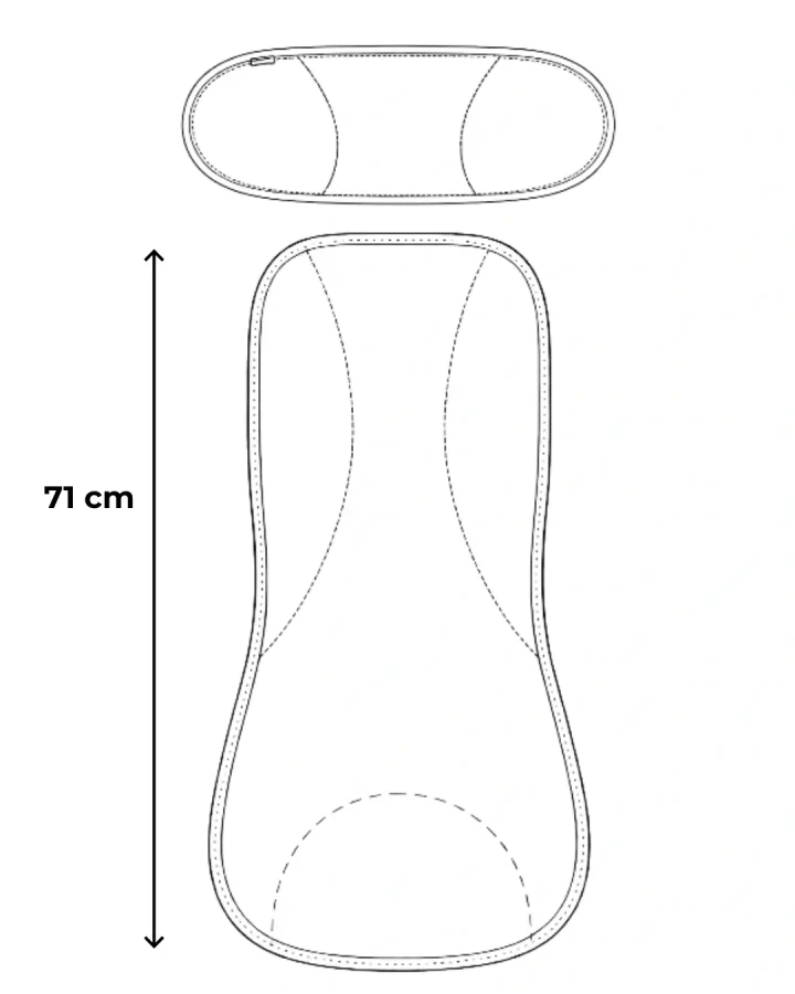 Dwuczęściowa wełniana wkładka termoregulacyjna MAXI PLUS merino do fotelika (15-36 kg) BEŻOWA / Patulove