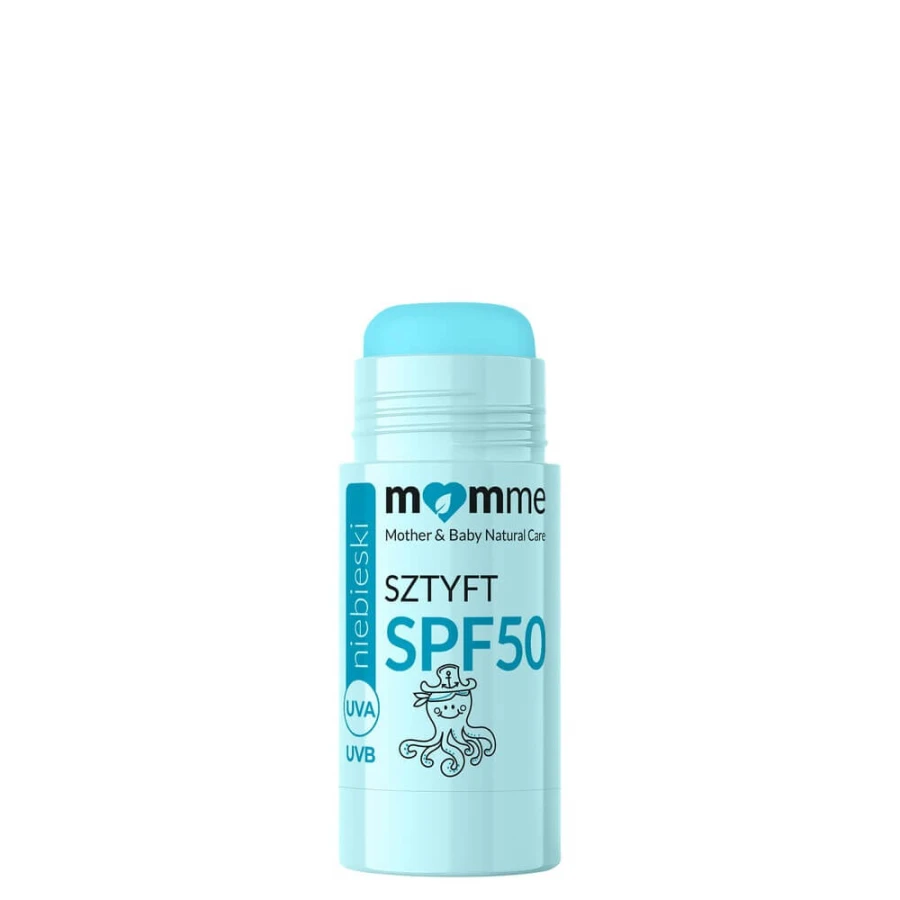 Niebieski sztyft przeciwsłoneczny SPF 50, 10g / MomMe 