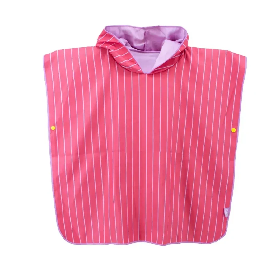 Dwustronne poncho kąpielowe dla dzieci Burgundy / QUUT