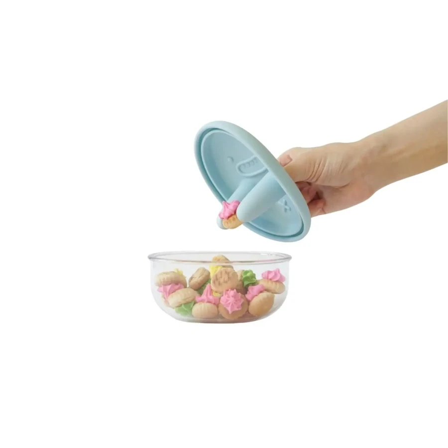 Innowacyjny pojemnik na przekąski FINGER SNACK BOWL - Powder Blue / Monchi
