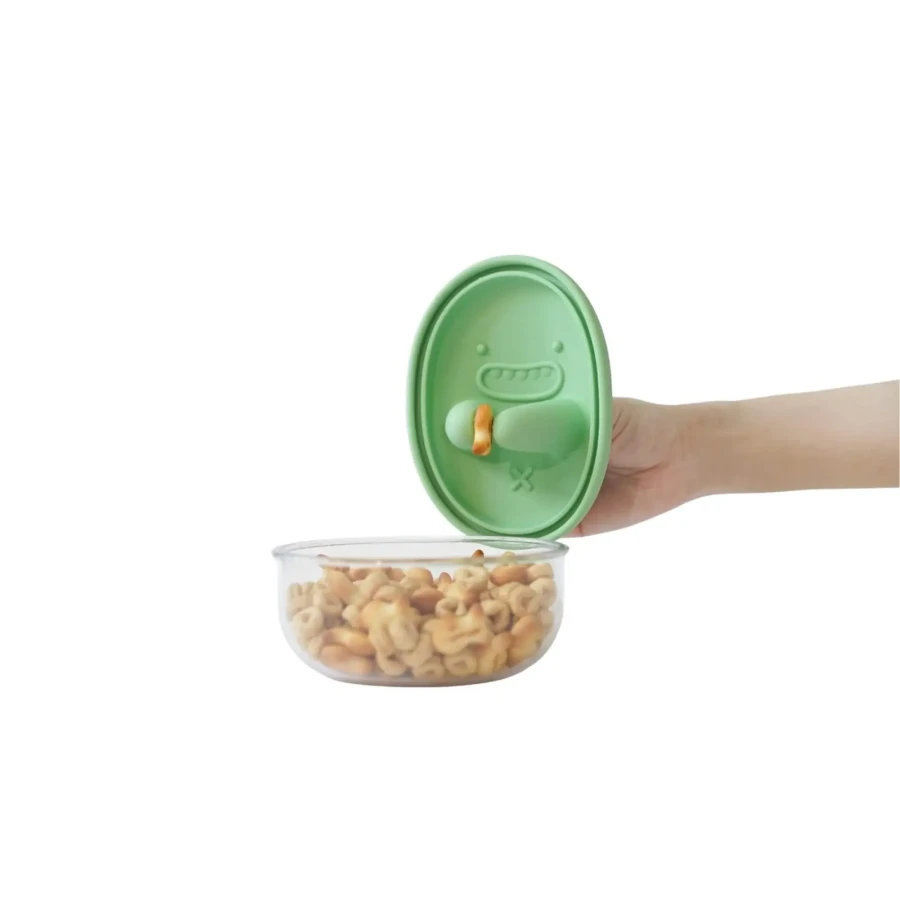 Innowacyjny pojemnik na przekąski FINGER SNACK BOWL - Mint Green / Monchi