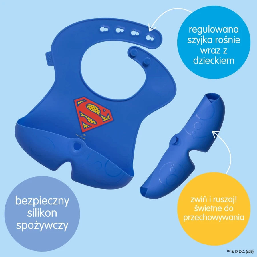 Śliniak z otwartą kieszonką Superman / b.box