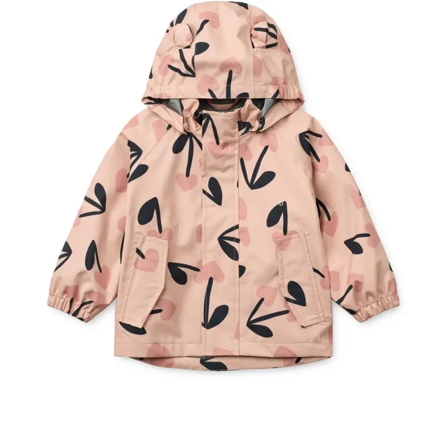 Komplet przeciwdeszczowy Manu - mega cherry heart, Rosey mix / Liewood