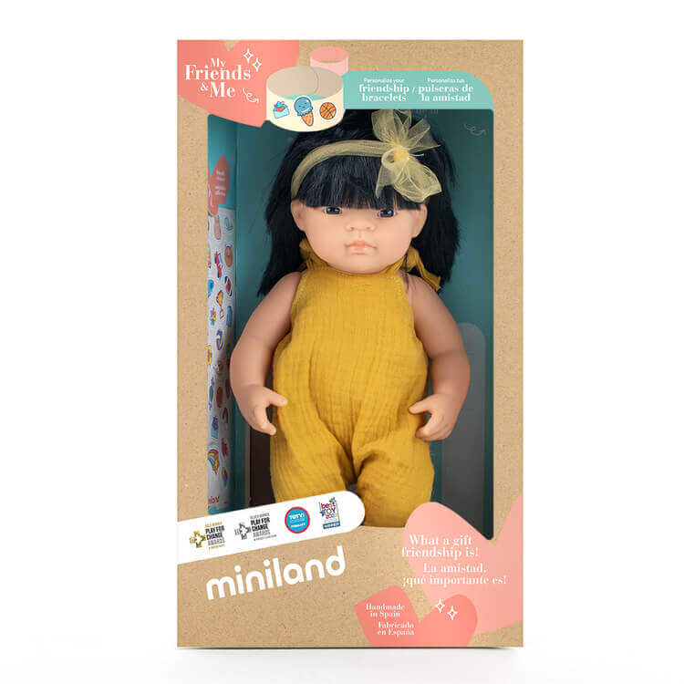 USZKODZONE OPAKOWANIE: Lalka dziewczynka Azjatka My Friends & Me, 38cm / Miniland Doll