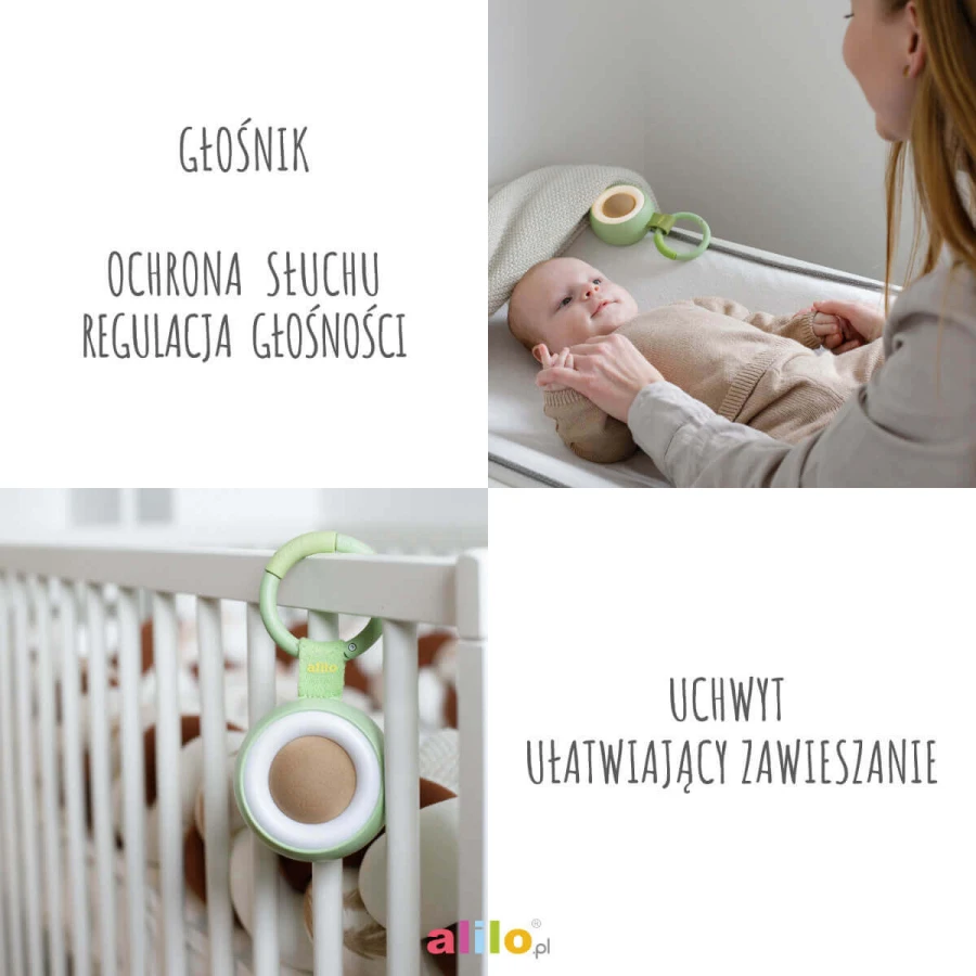 USZKODZONE OPAKOWANIE: Alilo CocoNap W1 - odtwarzacz MP3 i lampka do karmienia - awokado
