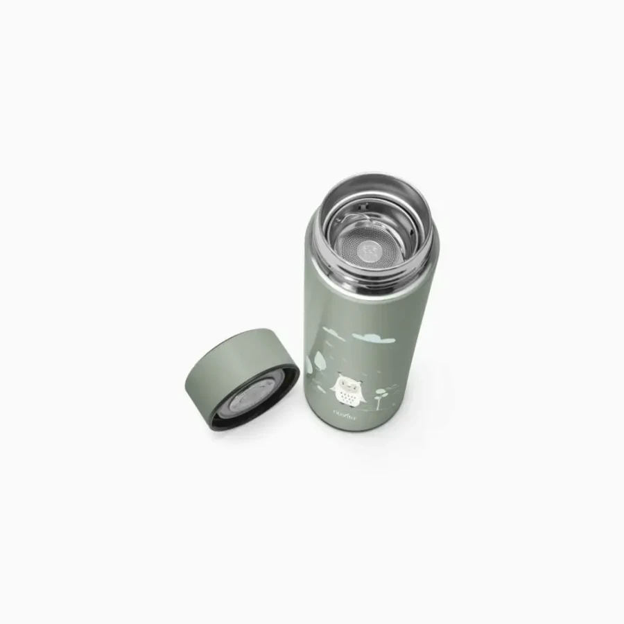 USZKODZONE OPAKOWANIE: Termos z czujnikiem temperatury, Zielony, 500 ml / Nuvita