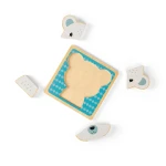 Drewniane puzzle Miś Polarny / Bigjigs Toys