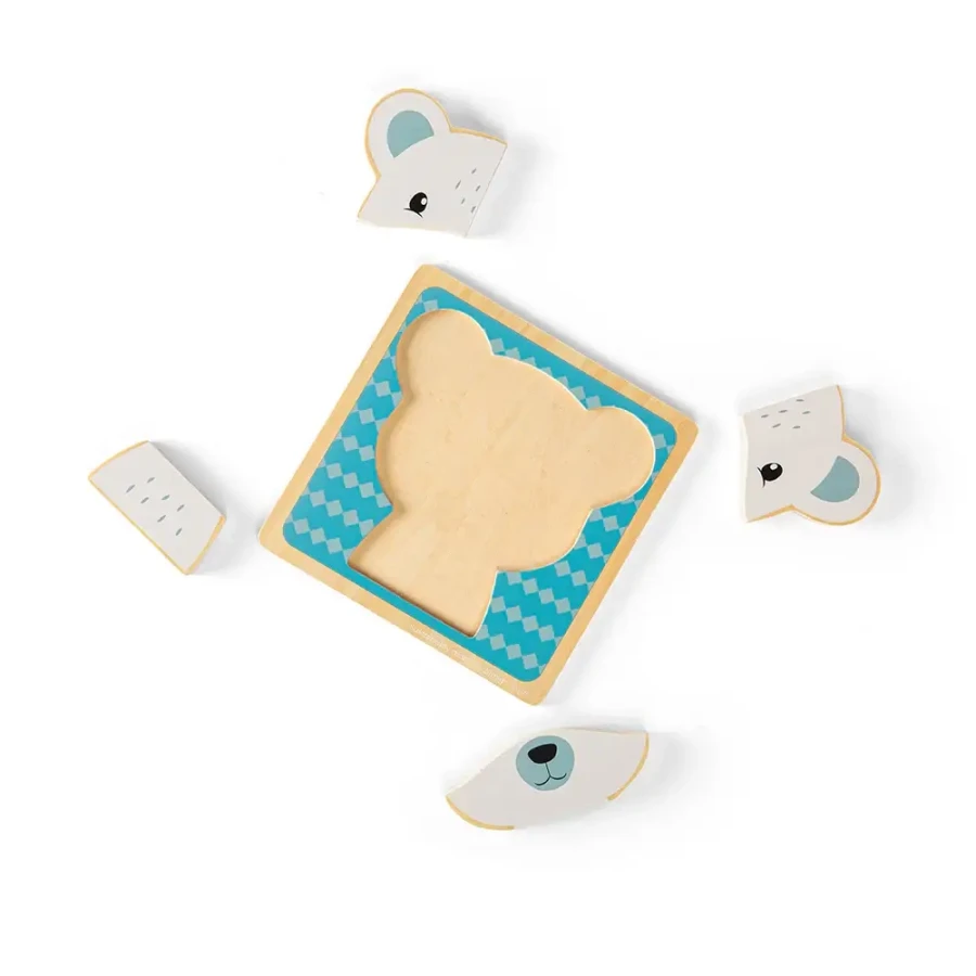 Drewniane puzzle Miś Polarny / Bigjigs Toys