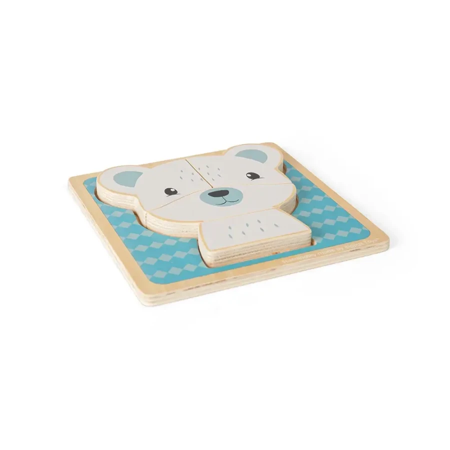 Drewniane puzzle Miś Polarny / Bigjigs Toys