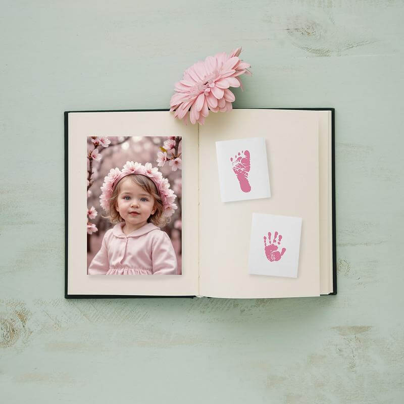Beztuszowy zestaw do odcisków - pink / Happy Hands