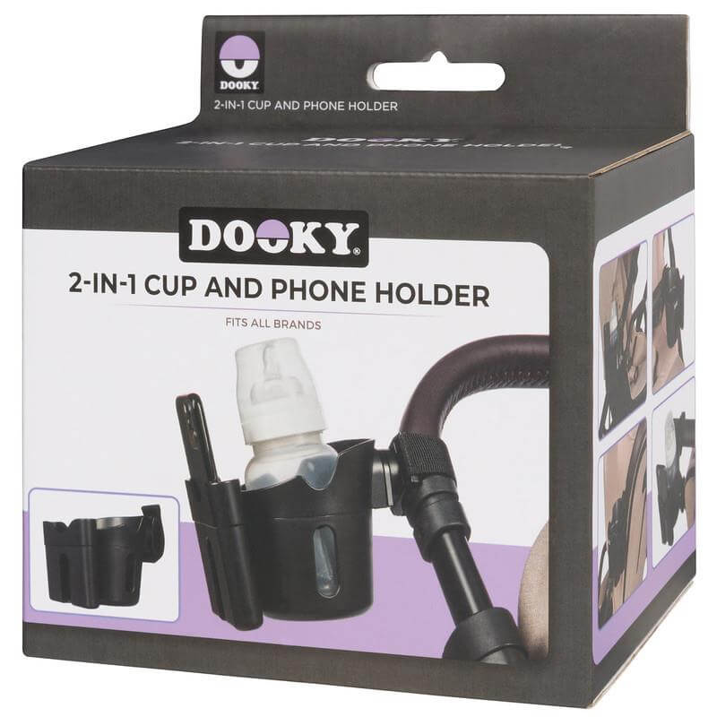 Uchwyt 2w1 na kubek i telefon do wózka / Dooky