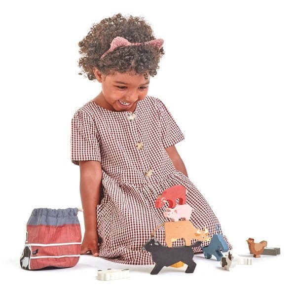 Drewniane figurki do zabawy - zwierzęta zagrodowe / Tender Leaf Toys