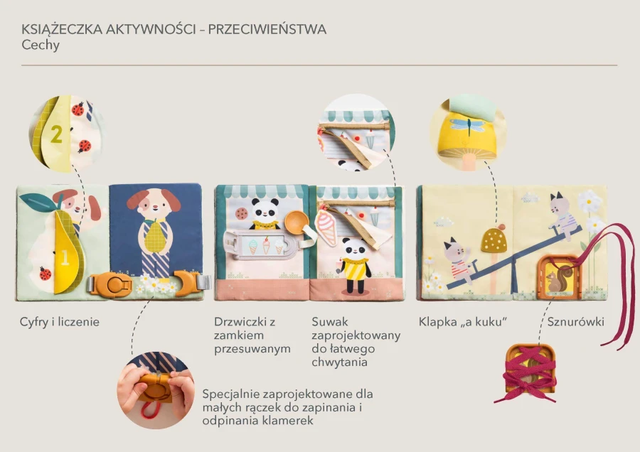 Książeczka edukacyjna Przeciwieństwa / Taf Toys